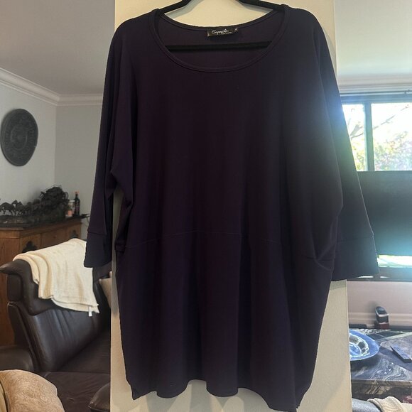 Deep purple Sympli Women's Top - Picture 1 of 5